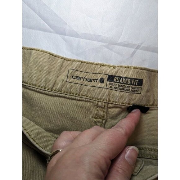 Carhartt Relaxed Fit Pants Men’s Sz 40x32 Tan Rugged Flex Cotton 5 Pocket (1242) - Picture 11 of 16